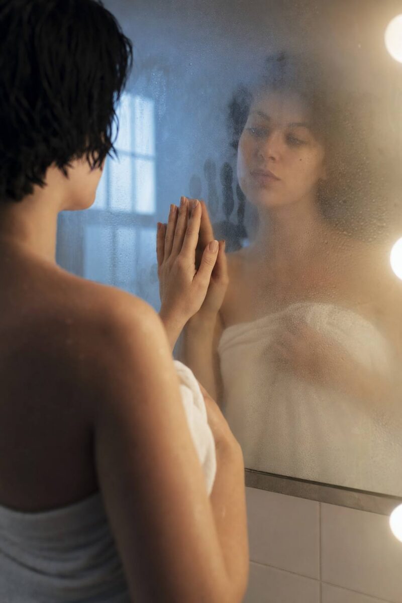 Warm Steamy Bathroom Scene
